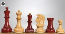 1970s Dubrovnik Bobby Fischer Reproduced Chess Pieces Only Set In Budrose Wood