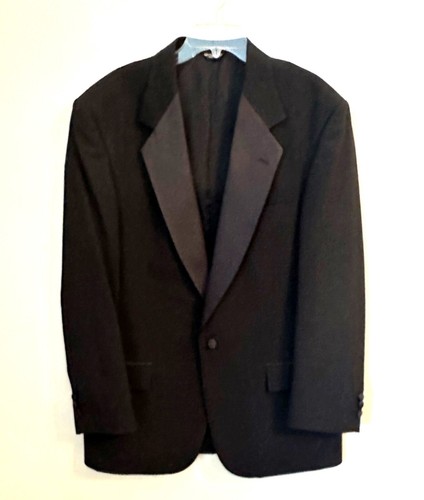 Bill Blass Black Tuxedo 2 piece Suit with Jacket 40 Long and Pants 38 Waist - Picture 2 of 10