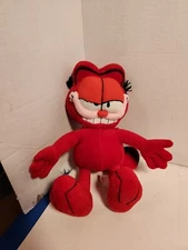 Rare! 16" FULL ALL RED Devil Costume Garfield Plush Stuffed Animal Valentine's 