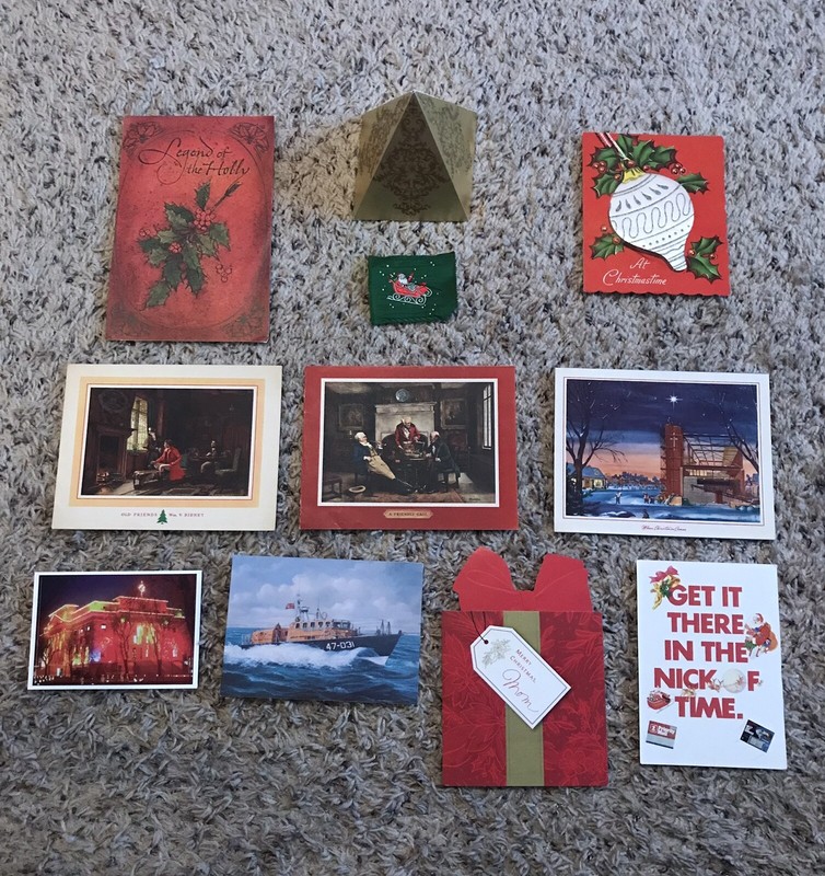 Vintage Christmas Cards and Postcards with a Bonus Santa Patch