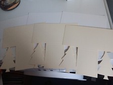 6X CHRISTMAS CARDS FOR SCRAPBOOKING CREME/WHITE NEW NO ENVELOPES