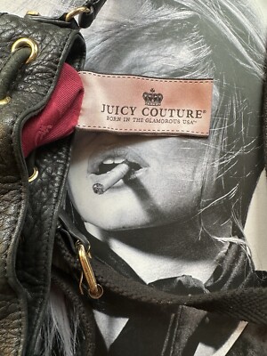 JUICY COUTURE スタッズ ハンドバッグ ブラック レザー y2k Juicy Couture Black Leather Shoulder Bag Purse Y2K | eBay