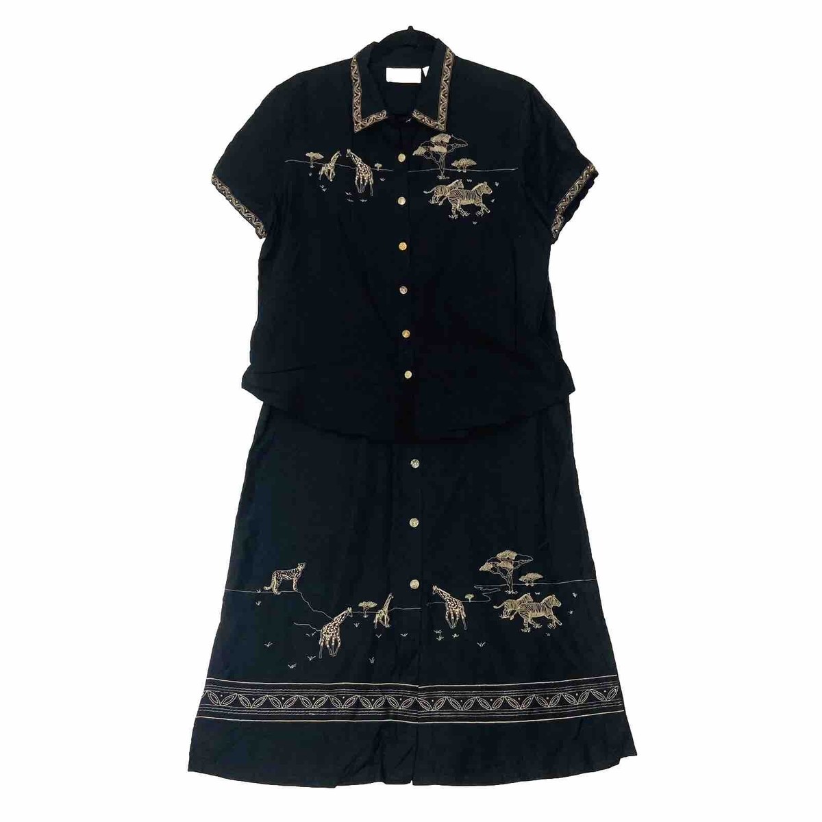 green emerald velvet dress Bebe Women's Floral Embroidered Two Piece Set, Black, Small