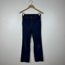 Vintage 70s Levi's 716-1517 Orange Tab Navy Blue Corduroy Pants Size 28x32