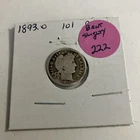 1893-0 Barber Dime  Gd