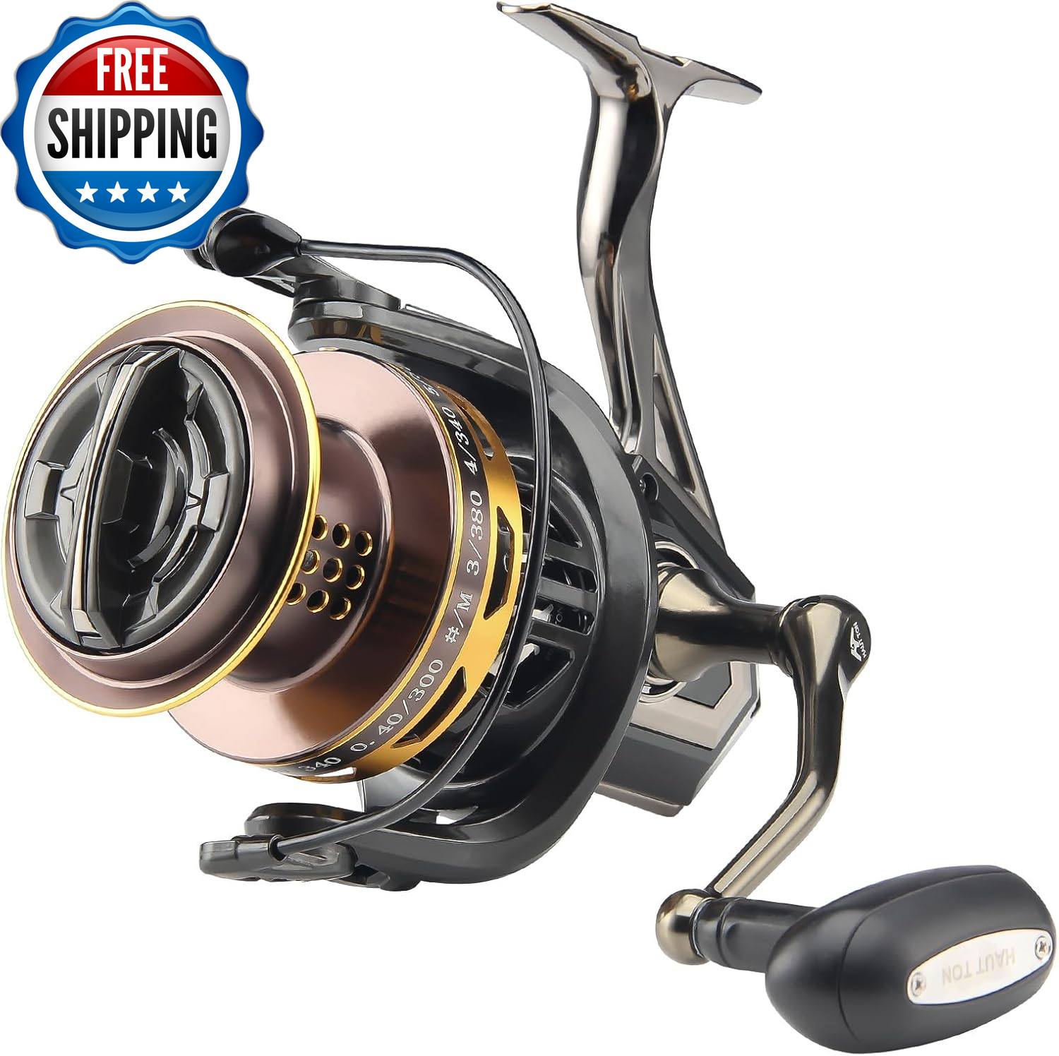 High-Capacity 17+1BB Graphite Spinning Reel 8000-14000 for Surf Fishing