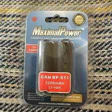 MaximalPower BP-511 BP-511A Battery for Canon EOS 40D 50D 5DBP-512 BP522 B2