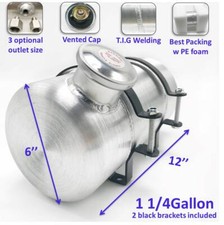 1 14 Gallon 6 X 12 14npt Outlet End Fill Spun Aluminum Gas Tank Fuel Tank