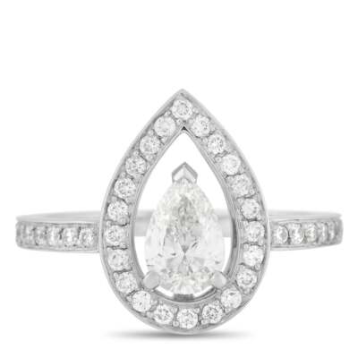 Fred of Paris Lovelight Platinum 0.51 ct F-VS1 Diamond GIA Certified Ring