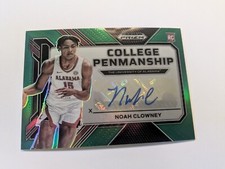 Noah Clowney 2023 Prizm Draft Picks College Penmanship RC Auto Green Alabama