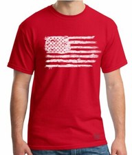 USA Distressed Flag T-SHIRT  Patriotic American Tee  Veteran Military