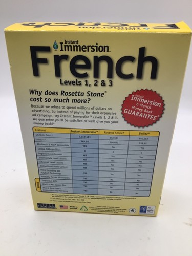 Instant Immersion French Levels 1, 2 & 3 (New in sealed box) - Picture 2 of 3