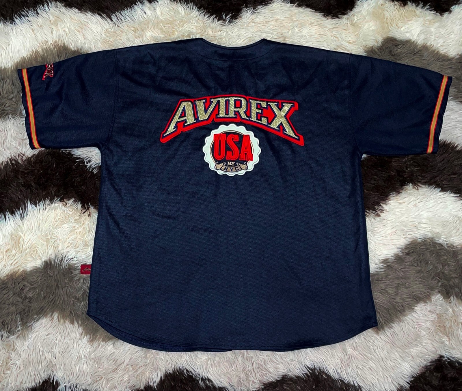 Rare avirex vintage usa baseball jersey shirt size xl gem