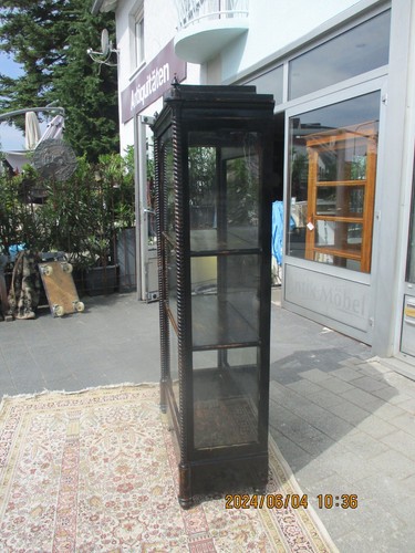 Spät Biedermeier Vitrine um 1845 aus Mainz, geschwärzt - Bild 7 von 13