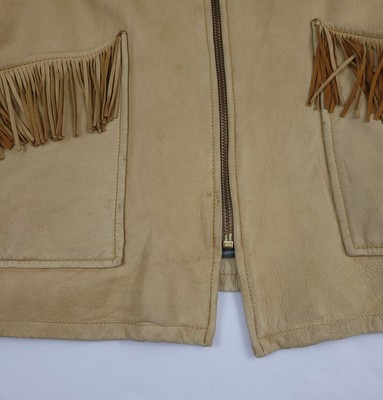 Vintage 90s RRL Double RL Ralph Lauren Leather Fringe Jacket 