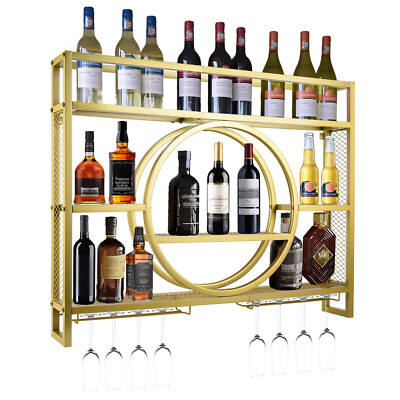 Weinhalter Wand mit Glashalter Montiertes Weinregal Weinpräsentationsregal DE