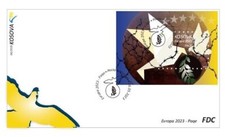 Kosovo Stamps 2023. Europa CEPT: Peace. Dove. Bird. Origami. FDC Block MNH
