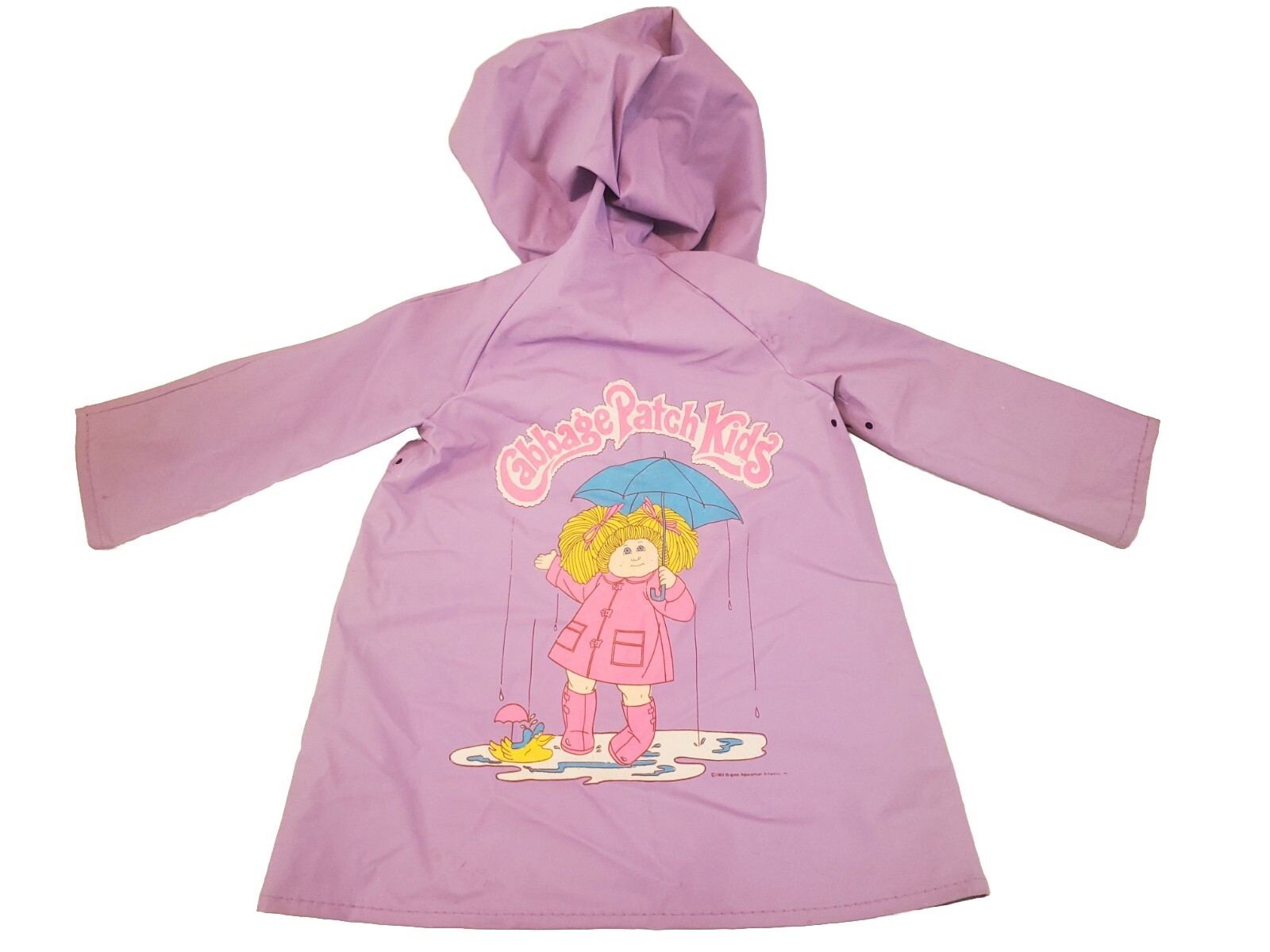 1983 TODDLER girl raincoat CABBAGE PATCH KIDS sz 3 3T… Gem
