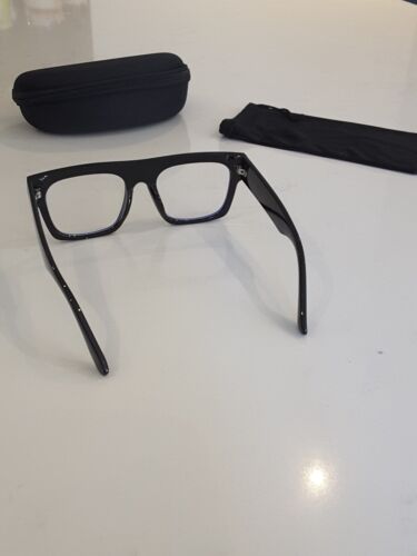 Shiny black optical anti blue rays designer Style Frames Square Eyewear - Picture 10 of 12
