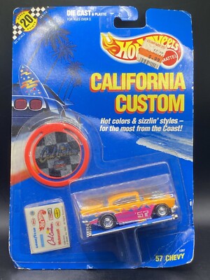Hot Wheels California Custom '57 Chevy Orange w Stickers Vintage