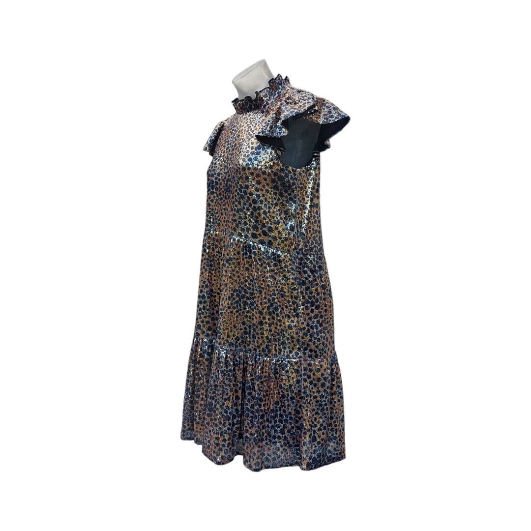 Anthropologie Othilia Gold-Black Sequin Mini-Dress Size S NWT | eBay