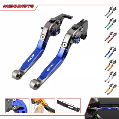 For 2015-2023 Yamaha YZF R3 Accessories Folding Extendable Brake & Clutch Lever