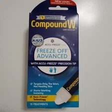 Compound W Freeze Off Advanced Wart Remover Accu Freeze 15 Treat Exp 06/2026+
