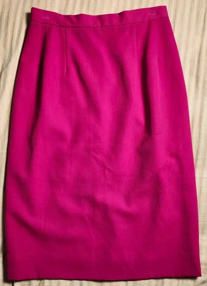 Falda Lápiz AUSTIN REED Color Rojo 100% Lana Worsted Talla 4