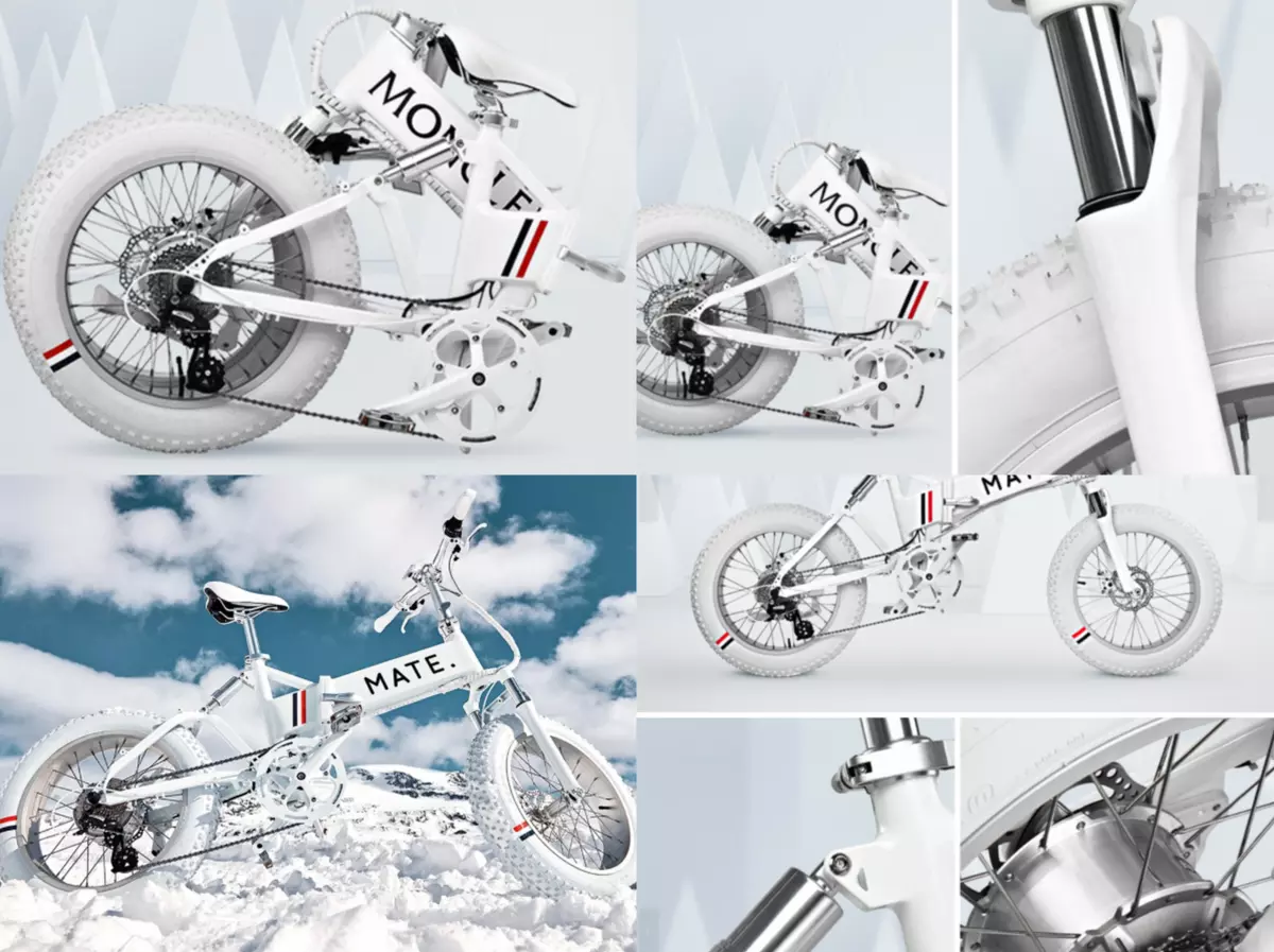 MONCLER X MATE Foldable Fat E-Bike Electric Bike Bicycle Folding