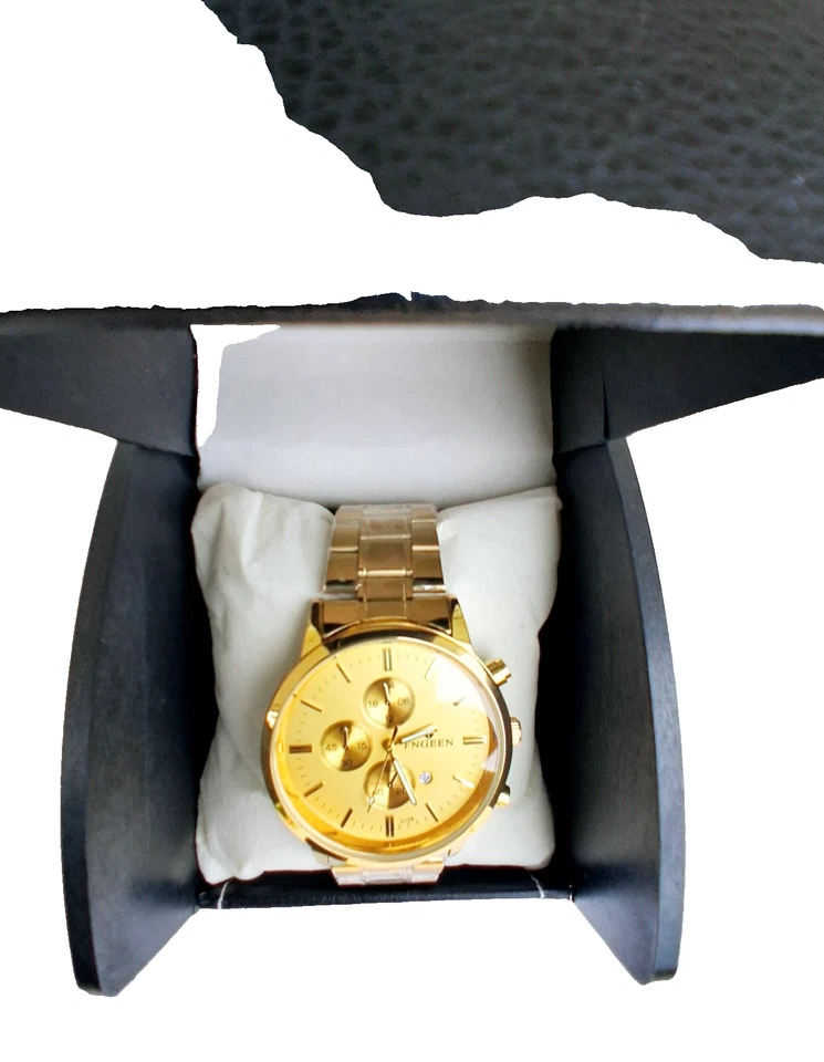 Stylish Men's gold watch - Image 2 of 4