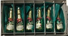 Old World Christmas Vtg Set of 6 5" Centennial "Fin De Siecle" Champagne Bottles