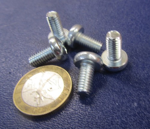 Pan Head Machine Screw Zinc Steel, Phillips, M6 x 1.0 x 12 mm Length, 100 Pcs - Picture 8 of 12