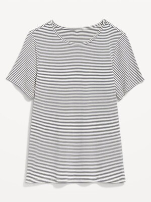 Old Navy Women's Short-Sleeve Luxe Striped T-Shirt Top Size M L XL XXL 2X 3X $20