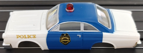 Ford Fairlane White Police Car JL TJet HO SlotCar BODY for AURORA autoworld DASH - Picture 5 of 8