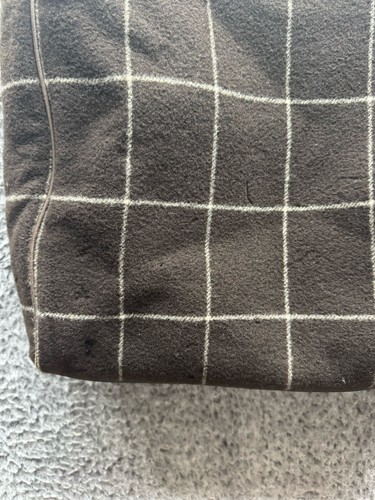 Rare Ralph Lauren Brown Wool Checkered Leather Plaid tote Handbag - Picture 10 of 15