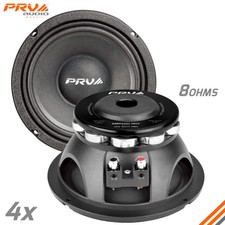 4x Prv Audio 6mr500-ndy Midrange Neodymium 6.5" Speakers 8 Ohms 6 Pro Neo 2000w