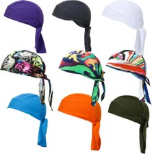 Quick Dry SKULL CAP Du Rag Head Wrap Motorcycle Biker Do Doo Bandana Tie Cap hat