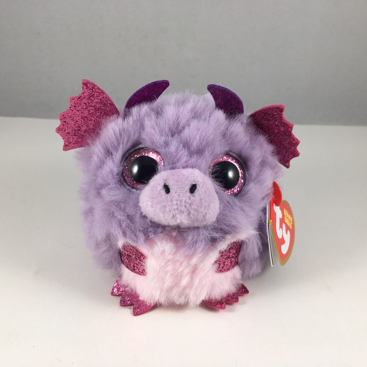 Ty Puffies (Beanie Balls) - SPARK the Dragon (4 inch) Stuffed