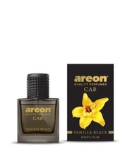 AREON MCP08 Car Perfume Glass Bottle Car Air Freshener Spray, Vanilla Black 50ml