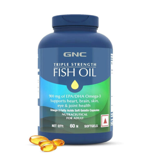 Capsule Omega 3 di olio di pesce a tripla potenza GNC per la salute delle... - 第 1/21 張圖片