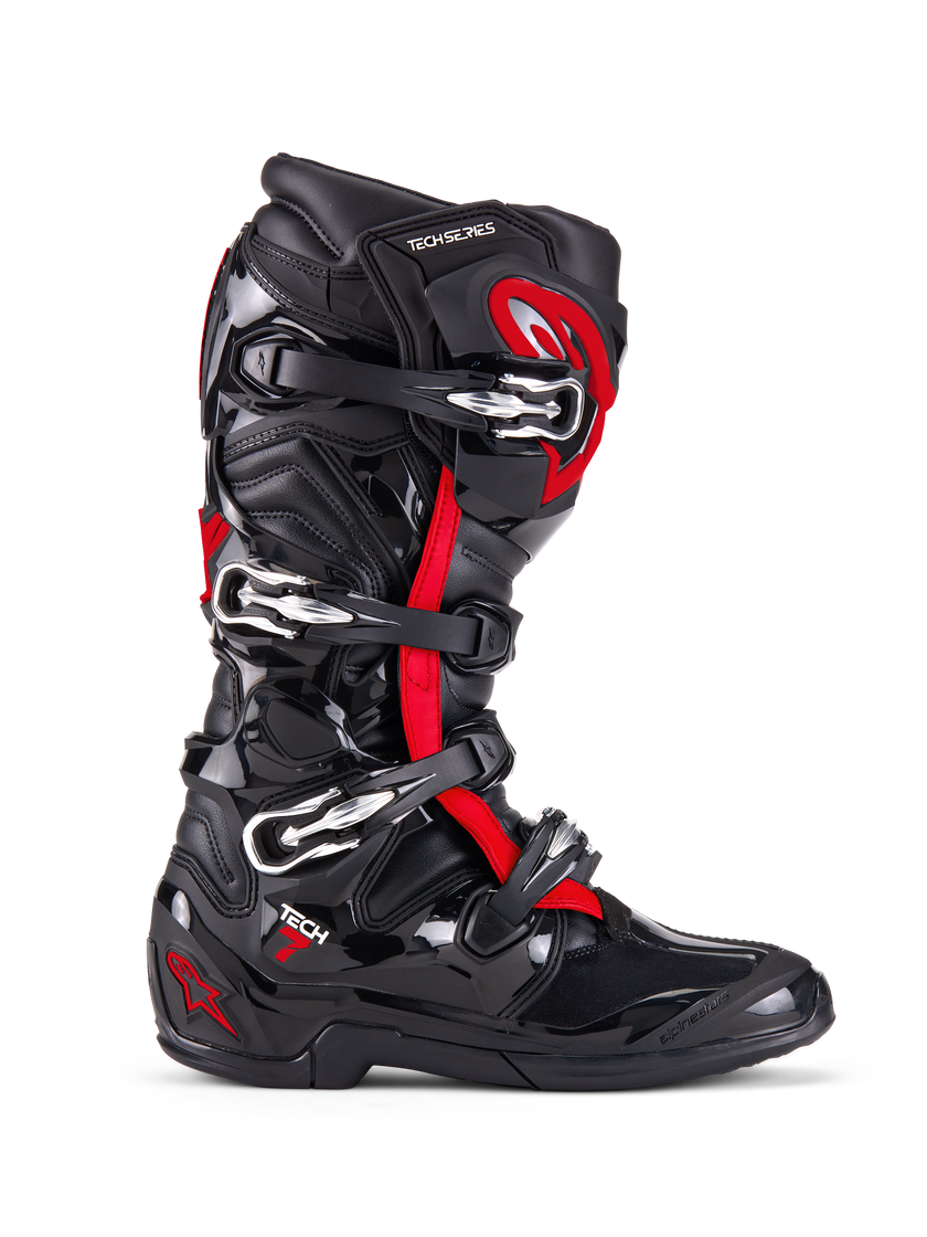 Alpinestars Tech 7 Boots Black/Red FLUO Size 12 | eBay