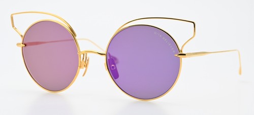 DITA Sonnenbrille Believer 23008 A GLD 52 Glanz Gelbgold Rund Cat Eye Luxus M - Picture 5 of 16