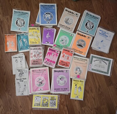 KIDS CAN SEW PATTERNS LEARN SEWING/TEACH TO SEW - SEWING SCHOOL LOT CLOSEOUT 