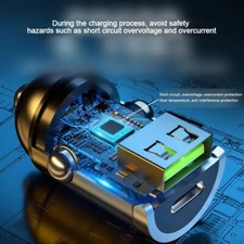 100W Super Fast Phone Car Charger Adapter USB Type C For iPhone Samsung Android