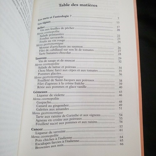 La Gastronomie de l'astrologie de Brigitte Galle Bon état ! - Picture 9 of 11