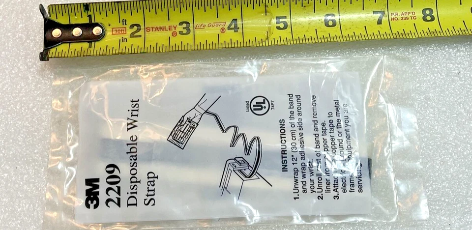 (lote 5) Correa de muñeca desechable 3M 2209 ESD puesta a tierra prevención de golpes electrostáticos Foto 2 de 2