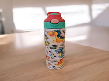 12oz Kids Push Button Insulated Stainless Steel TumblerLittle "Dinosaurs"