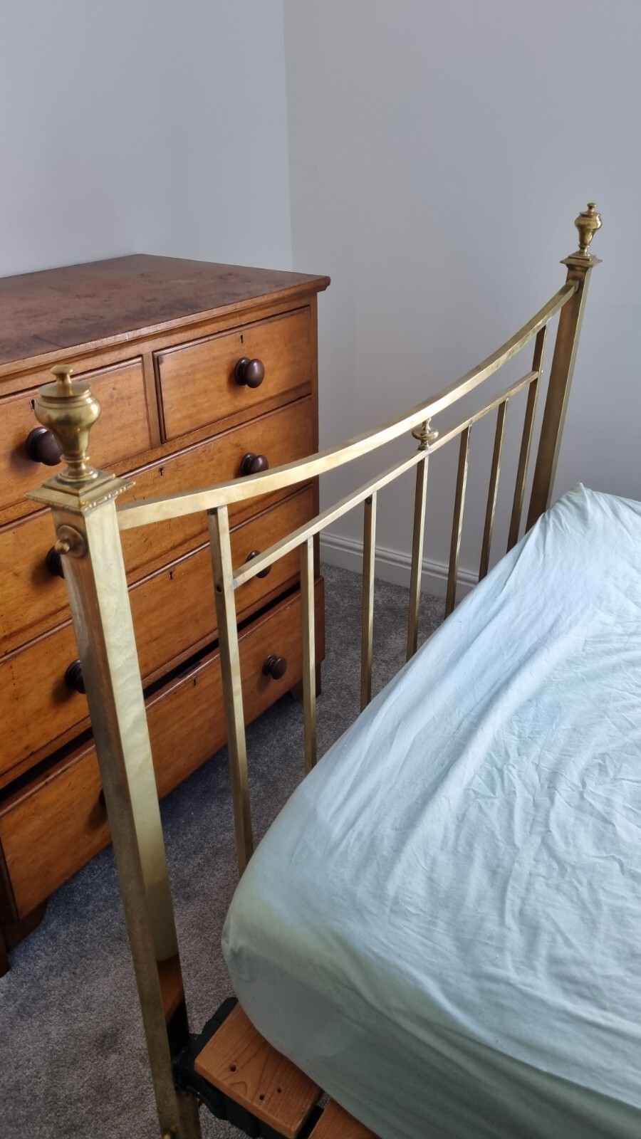 Vintage Edwardian Double Brass Bed eBay