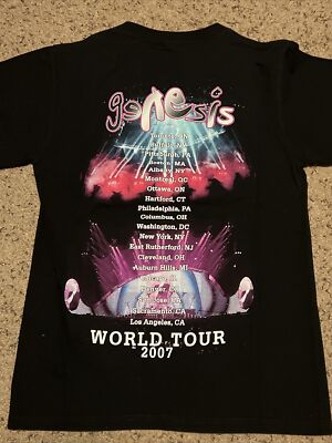 GENESIS Vintage Turn It On Again Tour 2007 Shirt Small Phil