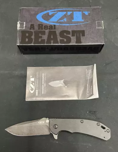 Zero Tolerance ZT 0566BW Hinderer Folding Knife USA